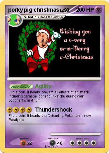 Pokemon porky pig christmas