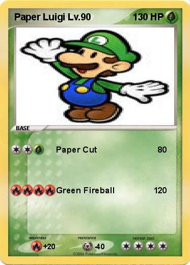 Pokemon Paper Luigi Lv.90