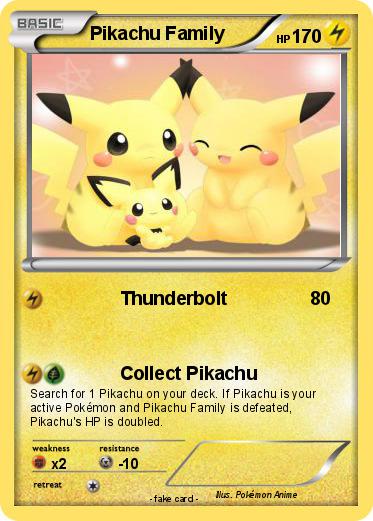 Pokemon Pikachu Family