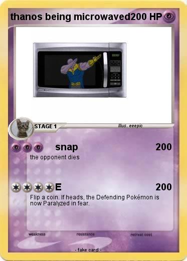 Pokemon thanos being microwaved