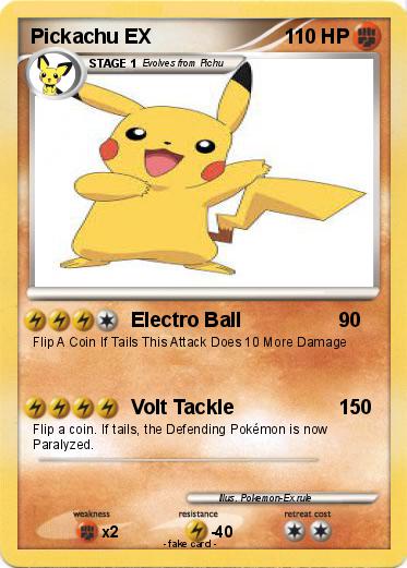 Pokemon Pickachu EX