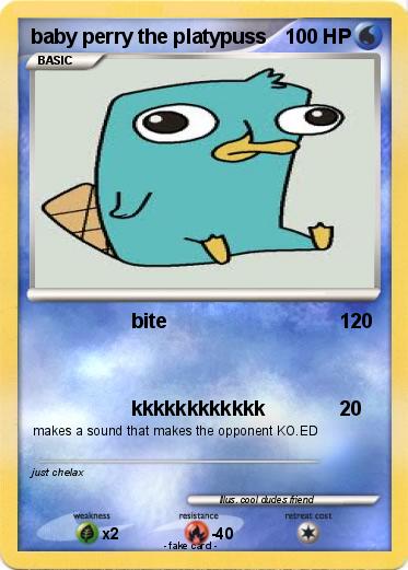 Pokemon baby perry the platypuss