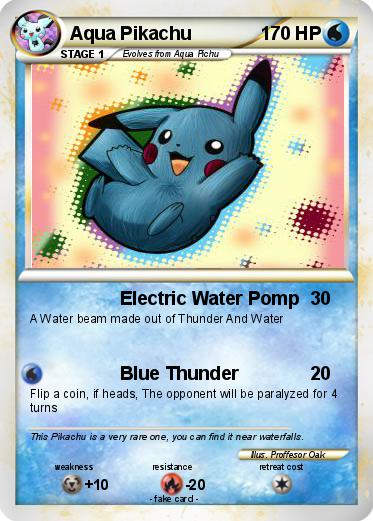 Pokemon Aqua Pikachu