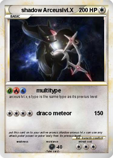 Pokemon shadow Arceuslvl.X