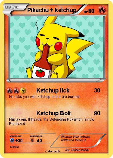 Pokemon Pikachu + ketchup