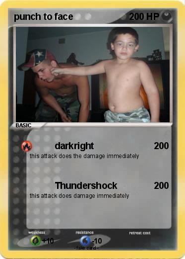 Pokemon punch to face