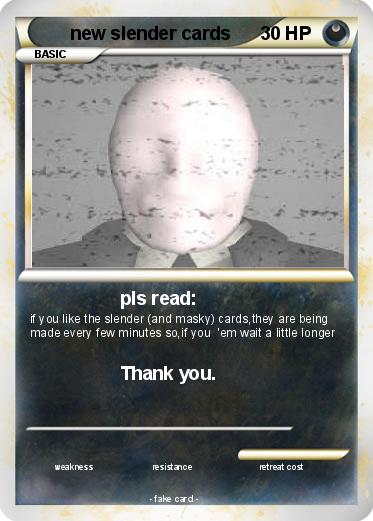 Pokemon new slender cards