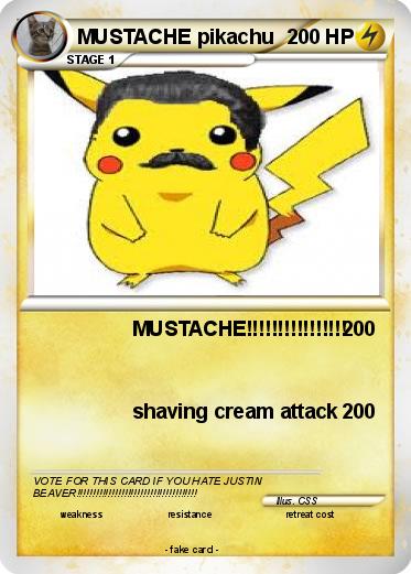 Pokemon MUSTACHE pikachu