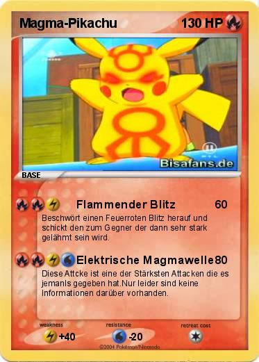 Pokemon Magma-Pikachu