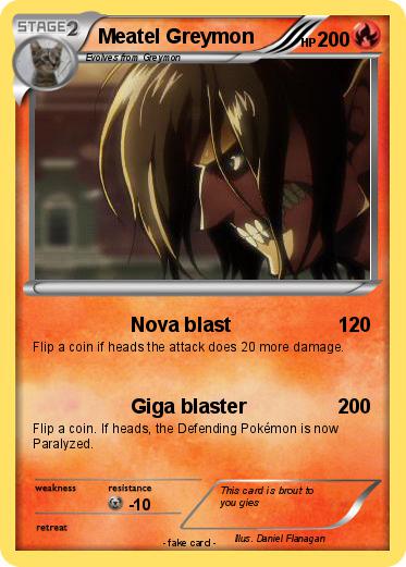 Pokemon Meatel Greymon