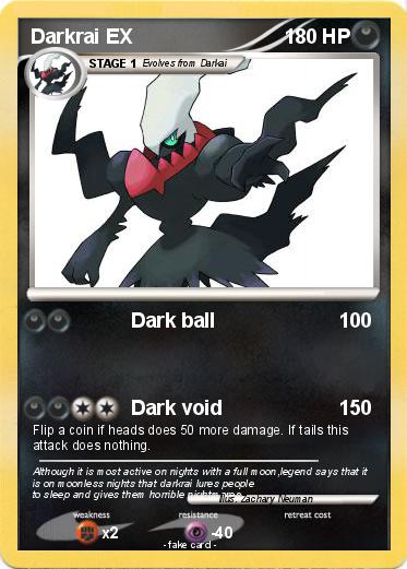 dark cry pokemon card (Gameboy Advance Darkness Dark Slumber (10) At the end of your opponents next turn Pokemon Darkrai EX 355