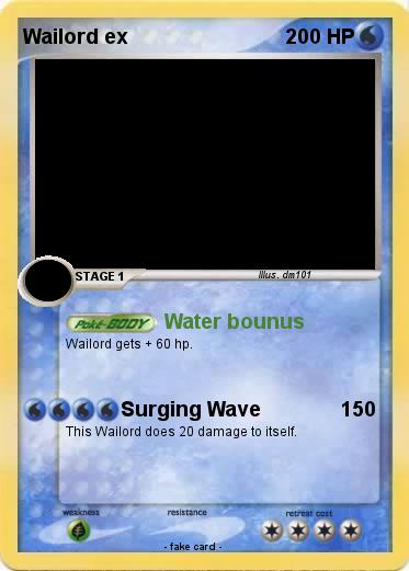 Pokemon Wailord ex