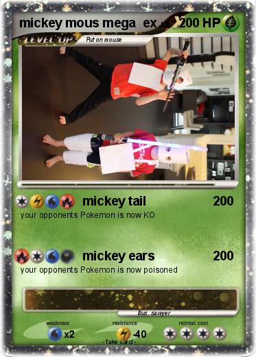 Pokemon mickey mous mega  ex