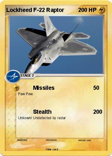 Pokemon Lockheed F-22 Raptor