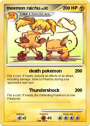Pokemon moemon raichu