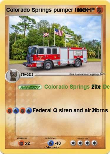 Pokemon Colorado Springs pumper truck