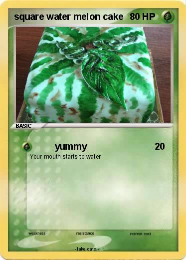 Pokemon square water melon cake