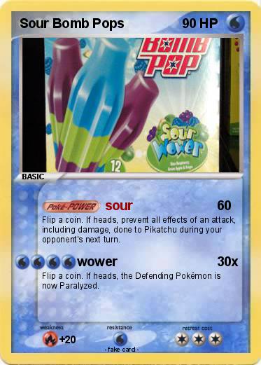 Pokemon Sour Bomb Pops