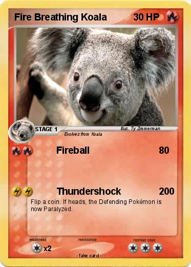 Pokemon Fire Breathing Koala