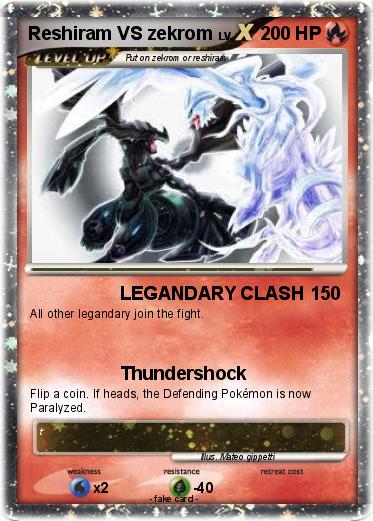 Pokemon Reshiram VS zekrom