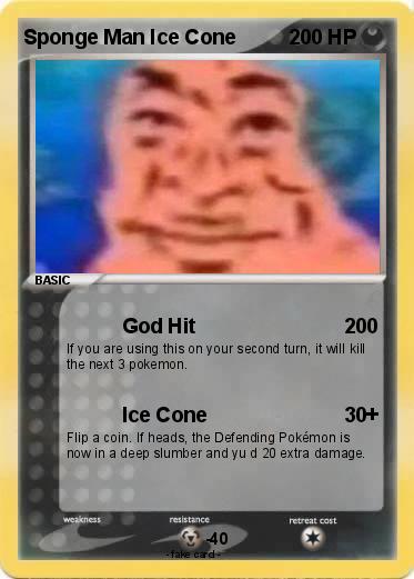 Pokemon Sponge Man Ice Cone