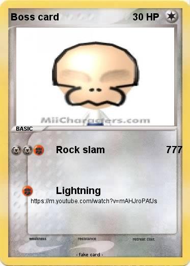 Pokemon Boss card