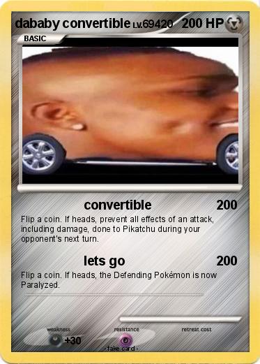 Pokemon dababy convertible