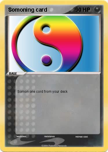 Pokemon Somoning card