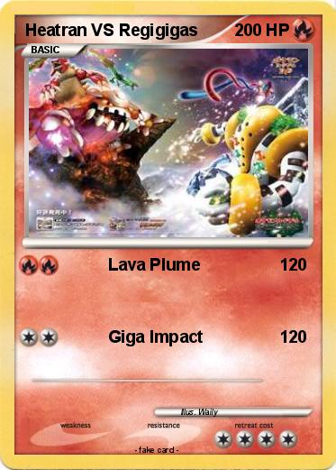 Pokemon Heatran VS Regigigas