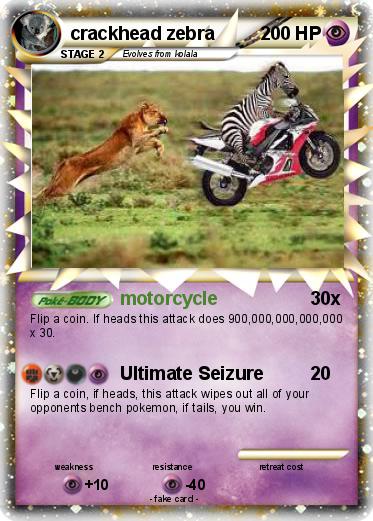 Pokemon crackhead zebra