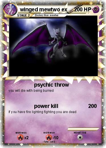 Pokemon winged mewtwo ex