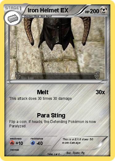 Pokemon Iron Helmet EX