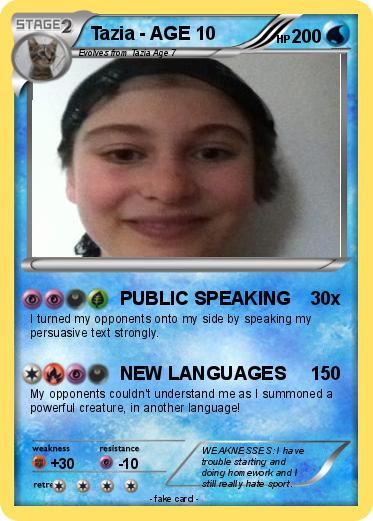 Pokemon Tazia - AGE 10