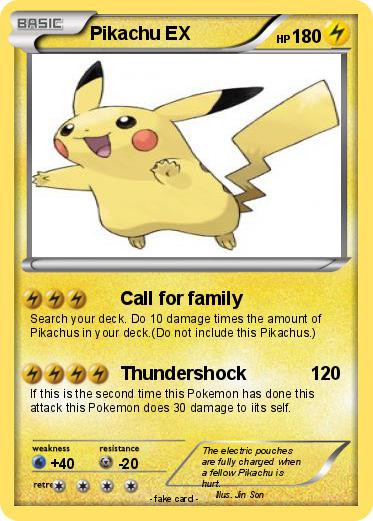 Pokemon Pikachu EX