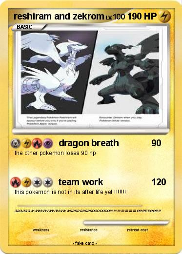 Pokemon reshiram and zekrom