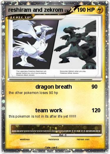 Pokemon reshiram and zekrom