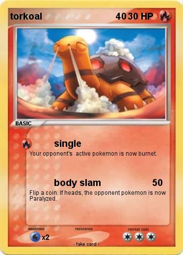 Pokemon torkoal                              40