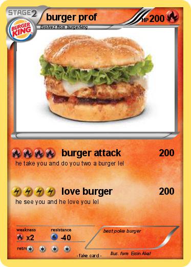 Pokemon burger prof