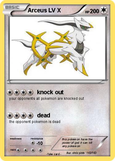 Pokemon Arceus LV X