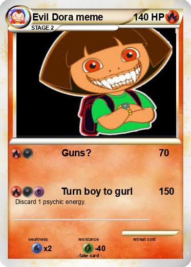 Pokemon Evil Dora meme