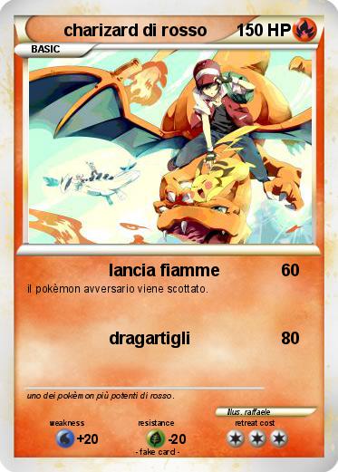 Pokemon charizard di rosso