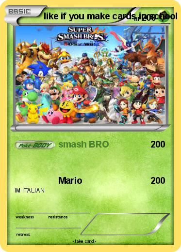 Pokemon like if you make cards in school