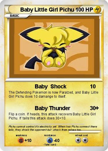 Pokemon Baby Little Girl Pichu