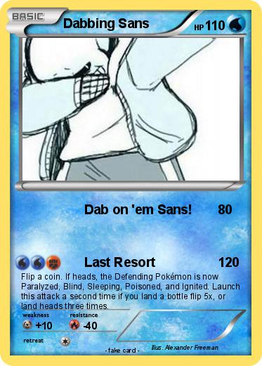 Pokemon Dabbing Sans