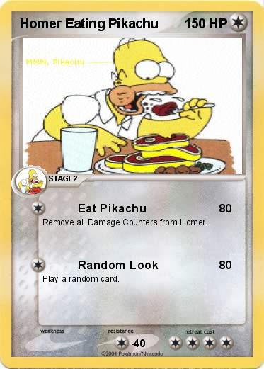 Pokemon Homer Eating Pikachu
