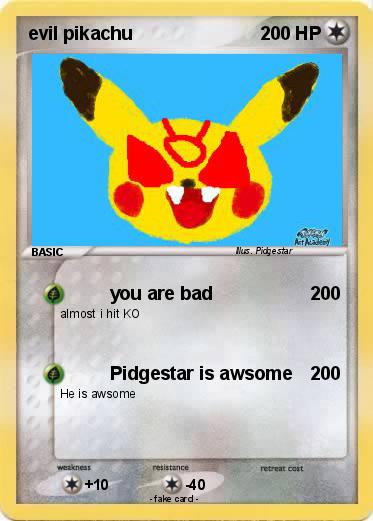 Pokemon evil pikachu