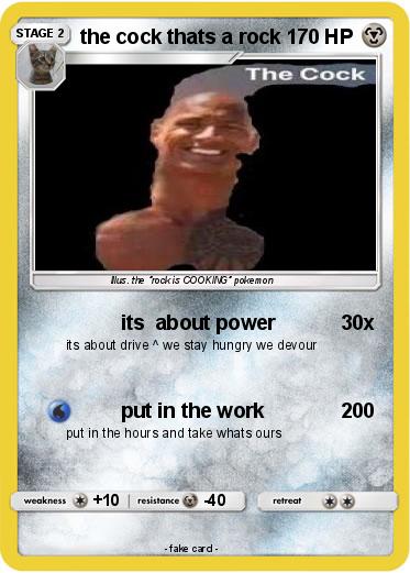 Pokemon the cock thats a rock