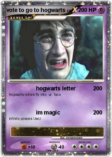 Pokemon vote to go to hogwarts