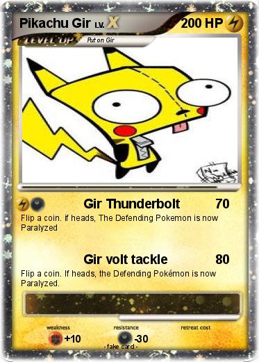 Pokemon Pikachu Gir