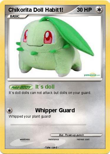 Pokemon Chikorita Doll Habit1!